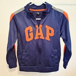 GAP Kids Blue & Orange Hoodie Athletic Jacket Sz M Sports Very Good Condition